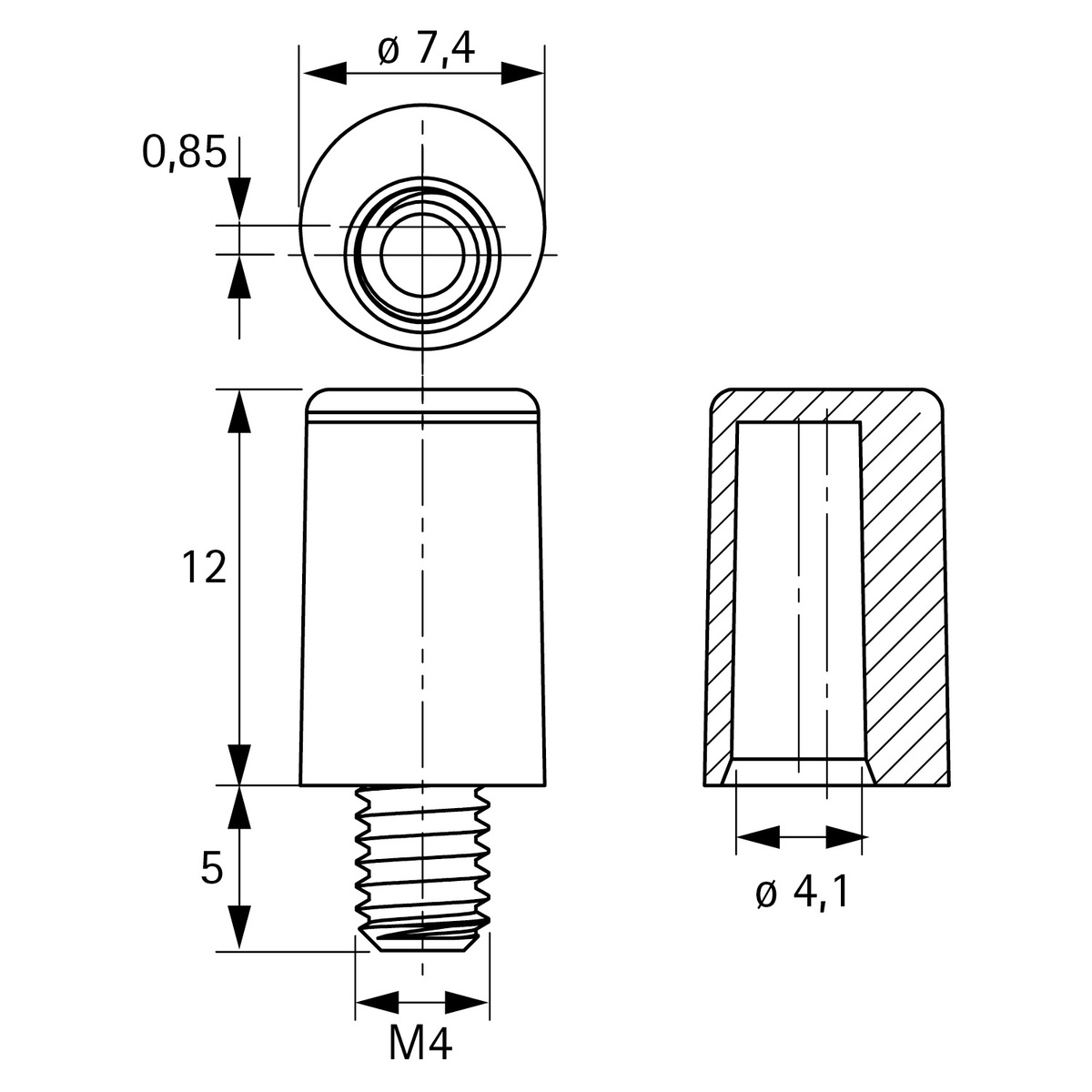 Cadro Glass Glass door mounting silver 9303935 HU Hettich
