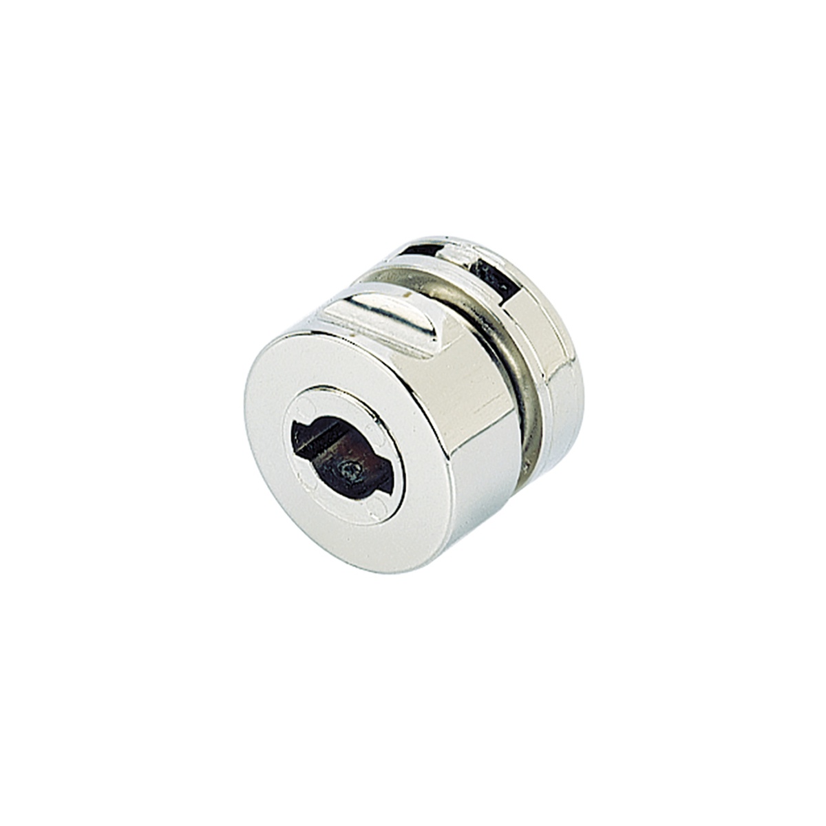 Glass door cylinder lock, type 321, with integrated handle aluminium