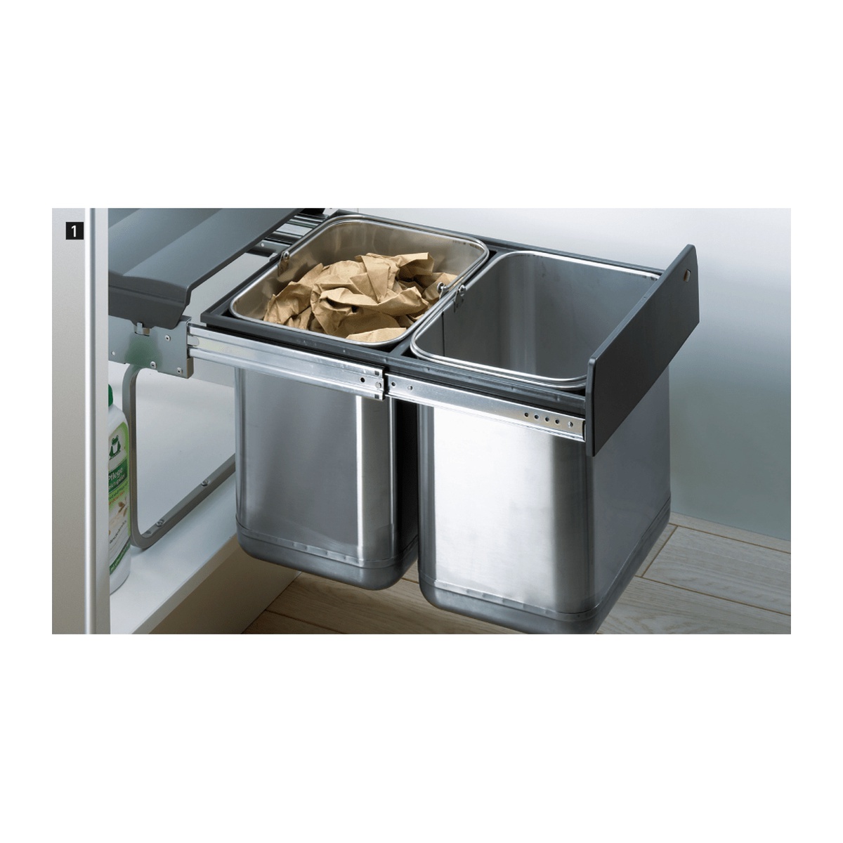 Builtin waste bins Waste collecting systems Further products Hettich Hettich New