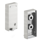 End cap Capris, L 10 mm, W 21 mm, H 46 mm, brushed stainless steel look