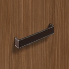 Handle Dublina, drill hole spacing 160, L 168 mm, B 34 mm, H 30 mm, Dark brown leather