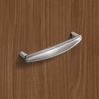 Handle Savelli, drill hole spacing 128, L 140 mm, B 18 mm, H 29 mm, Brushed stainless steel look