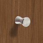 Knob Sion, H 23 mm, ø 16 mm, Brushed stainless steel