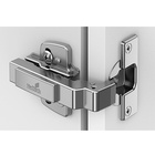 Intermat angle hinge W90, without self closing feature (Intermat 9966 W90), inset, Opening angle 95°, drilling pattern TH 52 x 5,5 mm, for pressing in (ø 10 x 11)