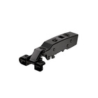 Sensys aluminium frame hinge, door thickness up to 32 mm, with integrated silent system (Sensys 8631i), in obsidian black, overlay, Opening angle 95° for screwing on (-)