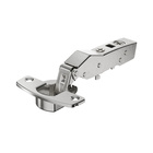 Sensys angle hinge W20 with integrated silent system (Sensys 8639i W20), nickel plated, overlay, Opening angle 95°, TH-drilling pattern 52 x 5.5 mm, for screwing on (-)
