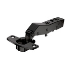 Sensys angle hinge W30 with integrated Silent System (Sensys 8639i W30), in obsidian black, overlay, Opening angle 95°, TH-drilling pattern 52 x 5.5 mm, for screwing on (-)