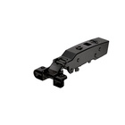 Sensys aluminium frame hinge, door thickness up to 32 mm, without self closing feature (Sensys 8661), in obsidian black, overlay, Opening angle 95° for screwing on (-)