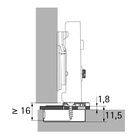 Adapter zur Reduzierung der Bohrtiefe, für Bohrbild TH, Dicke 1,8 mm