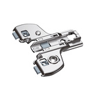 Face frame mounting plate with Direct height adjustment, nickel plated, Hole line 9.5 x 40 mm, for screwing on, distance 0.0 mm