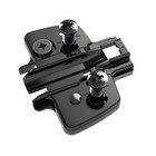 cross mounting plate with Direct height adjustment, in obsidian black, Hole line 37 x 32 mm, with Euro screws (for drilling ø 5 x 12 mm), distance 0.0 mm
