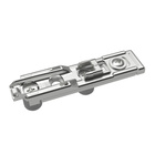 Linear mounting plate with Direct height adjustment, nickel plated, Hole line 20 x 32 mm, for pressing in (for drilling ø 10 x 12 mm), distance 3.0 mm