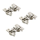 Centre hinge set with adjustable reveal and pivot point for screwing on