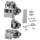 WingLine L, Set of heavy duty fittings, with bottom guide, 25 kg, grey, right, with self closing feature