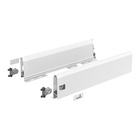 ArciTech Drawer side profile set, Drawer side profile height 126 mm x NL 500 mm, white, left and right