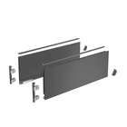 AvanTech YOU Drawer side profile set, height 187 mm x NL 500 mm, anthracite, left and right