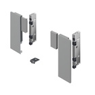 AvanTech YOU Connector set for customisable internal front panel, for use with Inlay drawer side profile, system height 187, silver