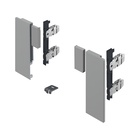 AvanTech YOU Connector set for customisable internal front panel, for use with drawer side profile, system height 187, silver