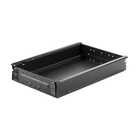 Steel drawer without premounted lock activator - Systema Top 1000, 370 x 514, black