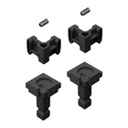 Set of fittings for shelf