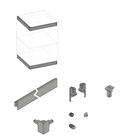 Set of fittings, Hybrid Horizontal, matt black