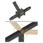 T-stuk-verbinder 360 graden