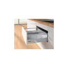 Pot-and-pan drawer set with railing, height 144 mm, silver