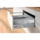 InnoTech Atira, Pot-and-pan drawer set with railing, Quadro V6 H 144 NL 470 mm, silver