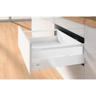 Pot-and-pan drawer set with railing, height 144 mm, white