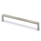 Handle Baldone, drill hole spacing 96 mm, L 104 mm, W 11 mm, H 26 mm, brushed stainless steel look