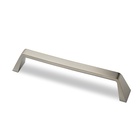 Handle Basilia, drill hole spacing 192, L 208 mm, B 30 mm, H 30 mm, Brushed stainless steel look