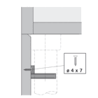 Plate for screwing on (Height adjustable leg Euro)