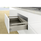 Pot-and-pan drawer with railing, 186/126 mm, champagne