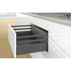 Pot-and-pan drawer set with lengthwise railing ArciTech, 250/126 / 650 mm, anthracite, left and right