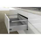 Pot-and-pan drawer with railing, 250/126 mm, silver