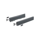 ArciTech Drawer side profile set, Drawer side profile height 94 x NL 350 mm, anthracite, left and right
