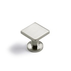 Knob Fogo, L 25 mm, B 25 mm, H 23 mm, Brushed stainless steel look