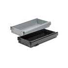Steel drawer with premounted lock activator - Systema Top 2000, 270 x 514, aluminium look