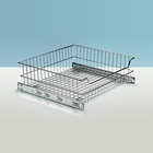 Width adjustable pull-out baskets 35 kg with ball bearing runner and Silent System
