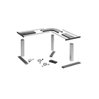 LegaDrive Systems Desk support set 90° angle, Silver, graphite grey