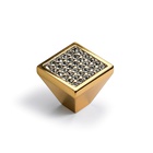 Knob Lodi, L 25 mm, W 25 mm, H 23 mm, gold look