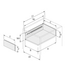 MultiTech Set de cajón, Altura de sistema 118 / Longitud nominal 500, gris