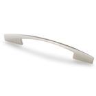 Handle Ovada, drill hole spacing 256 / 320 mm, L 362 mm, W 7 mm, H 35 mm, brushed stainless steel look