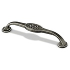 Handle Siradia, drill hole spacing 128 mm, L 149 mm, W 23 mm, H 29 mm, antique pewter look