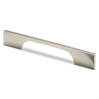 Handle Torino, drill hole spacing 160 / 192 mm, L 232 mm, W 7 mm, H 34 mm, brushed stainless steel look