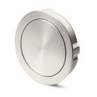 Touch in recessed handle, •–• 84 mm, brushed stainless-steel look