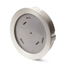 Poignée d'insertion Touch in Entraxe de perçages A 84 mm, aspect inox brossé