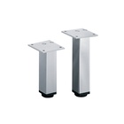 Furniture stand Lano SQ 30, 100 mm silver anodised