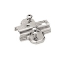 "Hettich Direkt" cross mounting plate with locating pin and special screws, D = 8.0 mm, Hole line distance LR 37