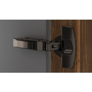 Sensys - zawias standardowy 110° z cichym domykiem (Sensys 8645i), w kolorze czerni obsydianu, drzwi nakładane, kąt otwarcia 110°, TH- Rozstaw nawierceń 52 x 5,5 mm, do przykręcania (-)